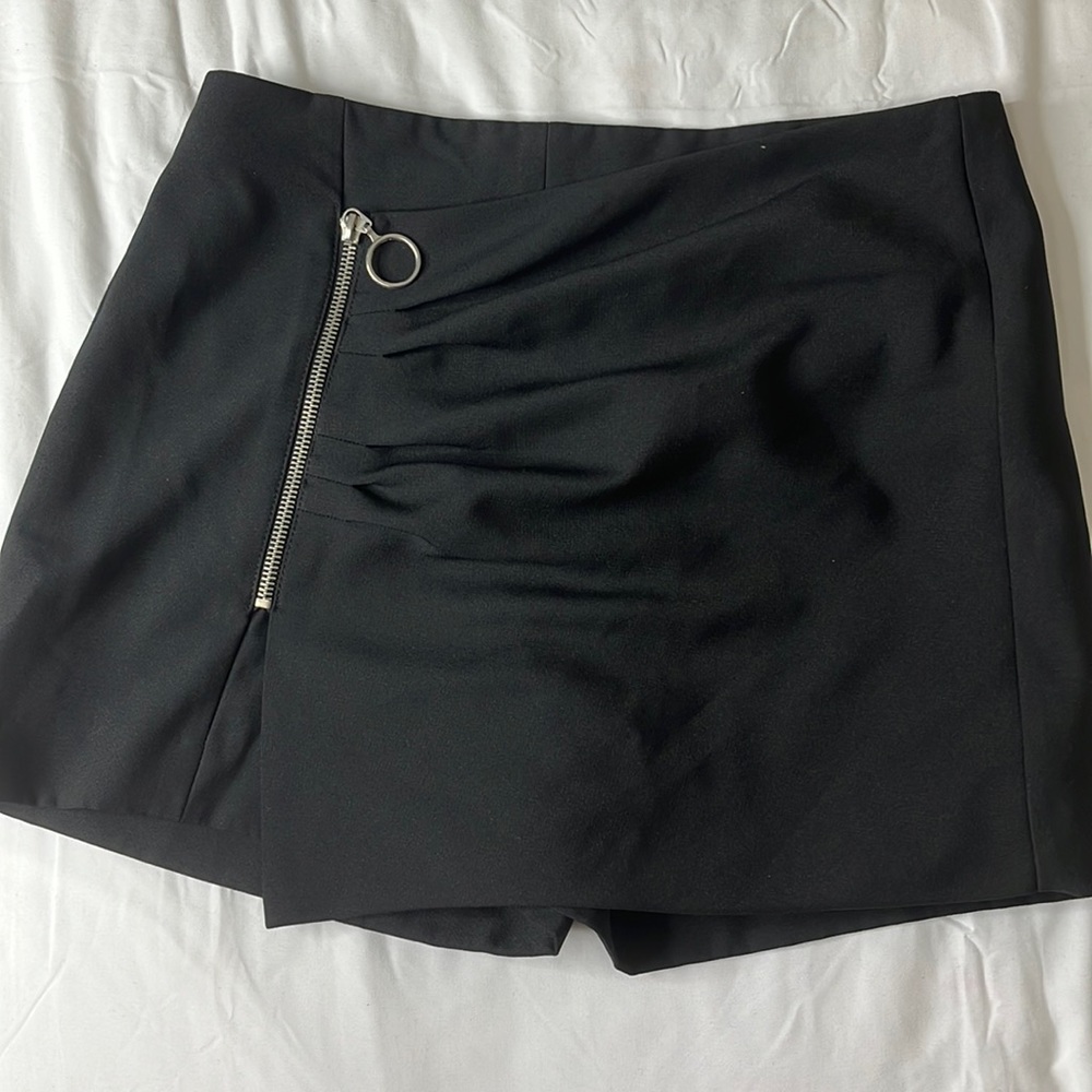Black Zip Skort - Zara